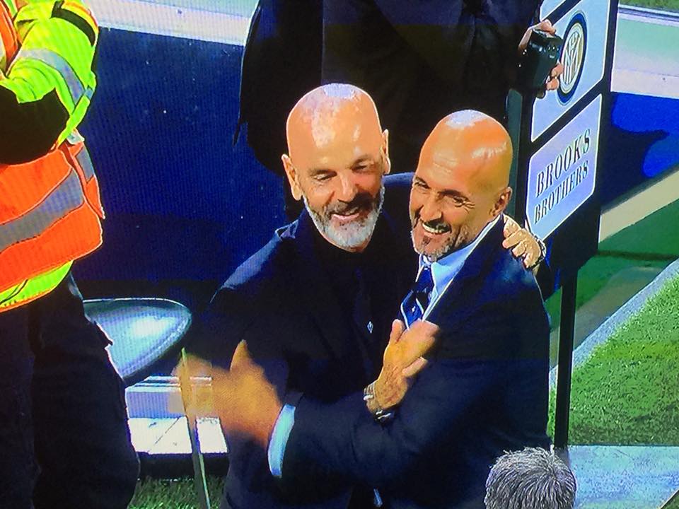 Abbraccio pioli spalletti